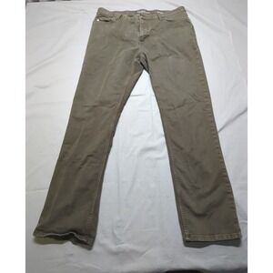 Banana Republic Traveler‎ Pants Mens 36x32 Slim Fit Olive Khaki Stretch Chino
